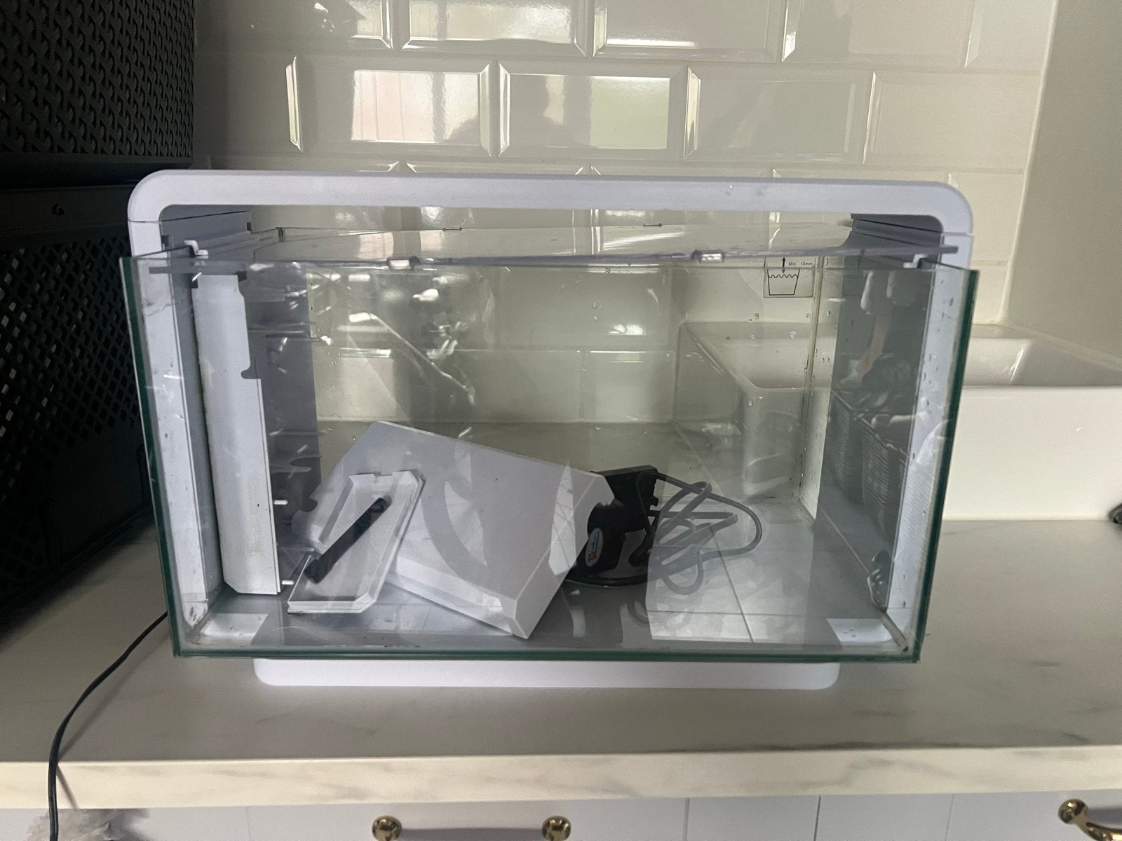 Aquarium wit perfecte staat, Dieren en Toebehoren, Vissen | Aquaria en Toebehoren, Ophalen, Zo goed als nieuw, Leeg aquarium