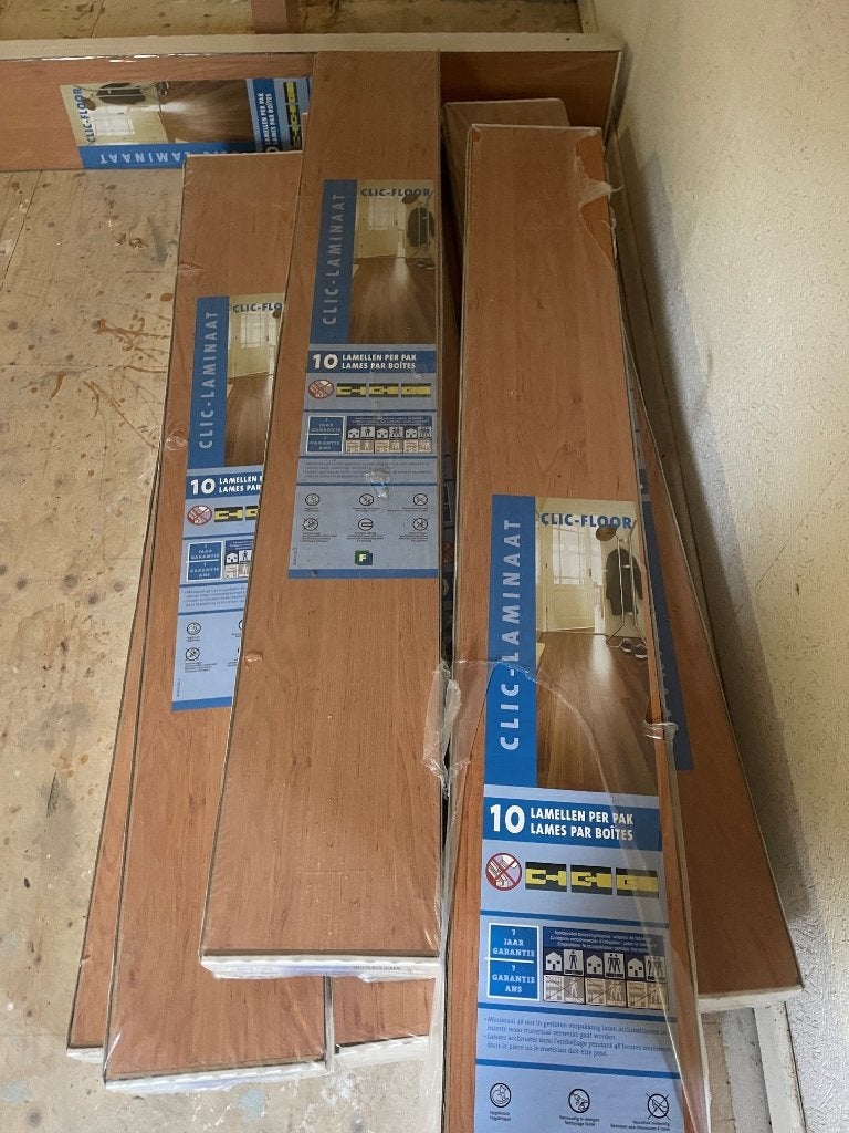 laminaat clic-floor kersen merisier, Ophalen, Overige materialen, 50 tot 150 cm, Nieuw