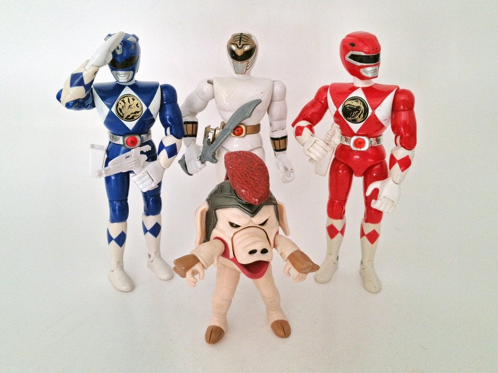 Power Rangers + Pudgy Pig, Verzenden, Gebruikt