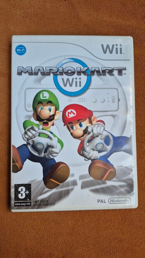 Mario Kart Wii met stuur!, Spelcomputers en Games, Gebruikt, Racen en Vliegen, Ophalen of Verzenden, Eén computer