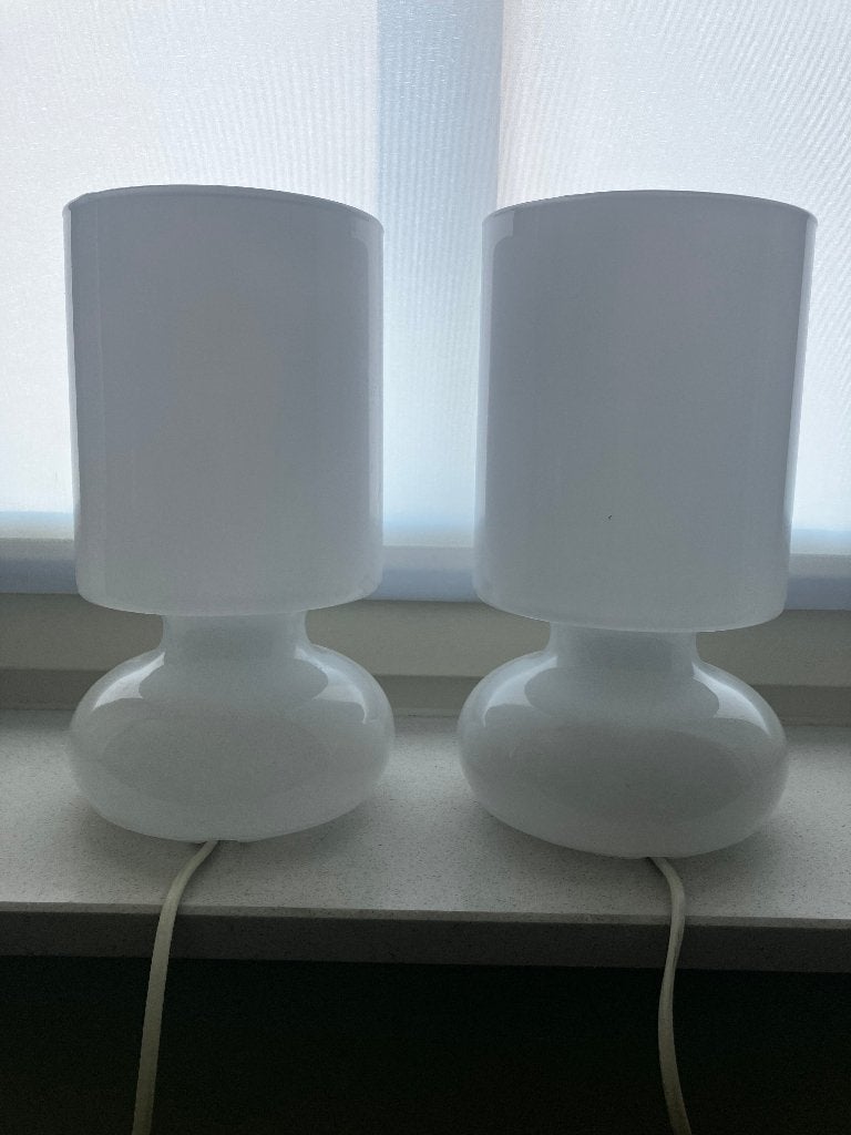 2x IKEA LYKTA WIT, Met schakelaar, E14 (klein), Wit, Ophalen of Verzenden