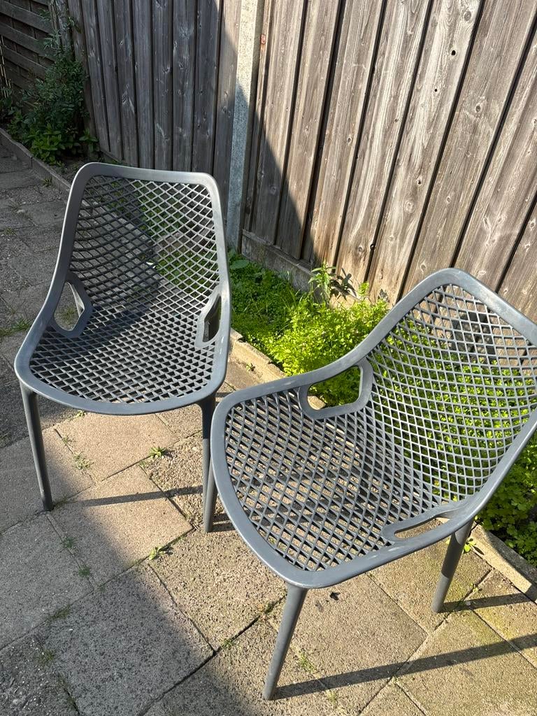 Twee tuinstoelen voor tuin of balkon, Ophalen, Zo goed als nieuw, Kunststof