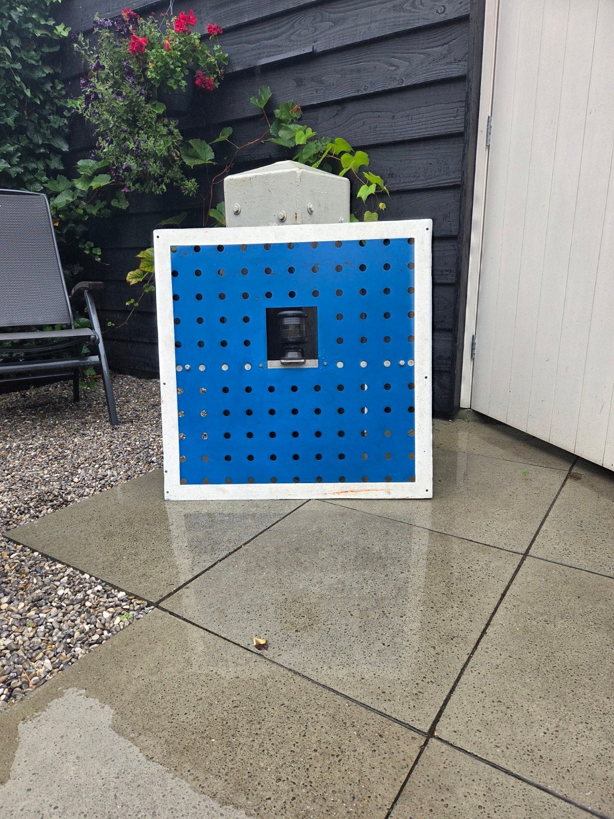 blauw bord, Ophalen