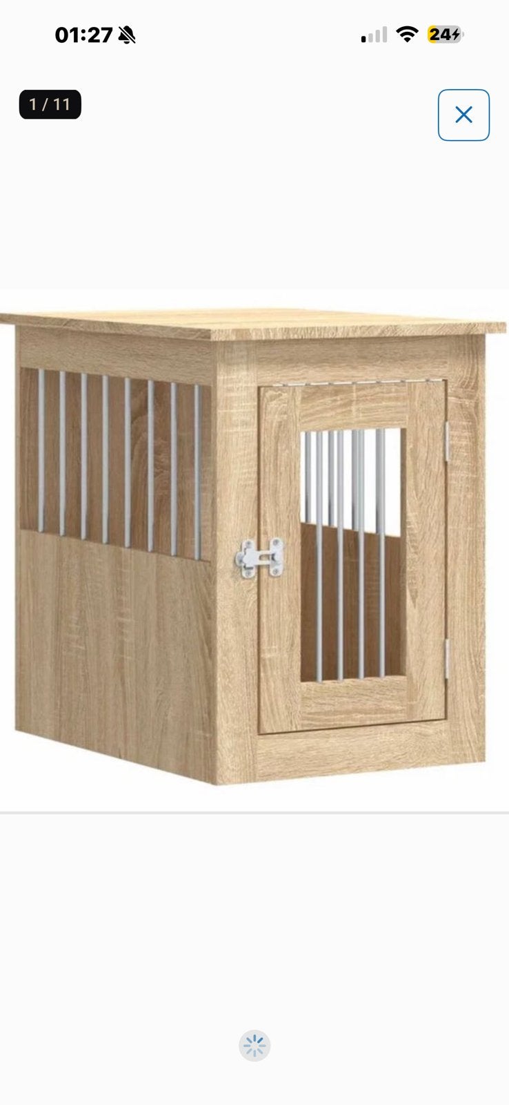 vidaXL Hondenbench 45x62x59 cm, Dieren en Toebehoren, Hondenhokken, Ophalen, Nieuw, Minder dan 65 cm