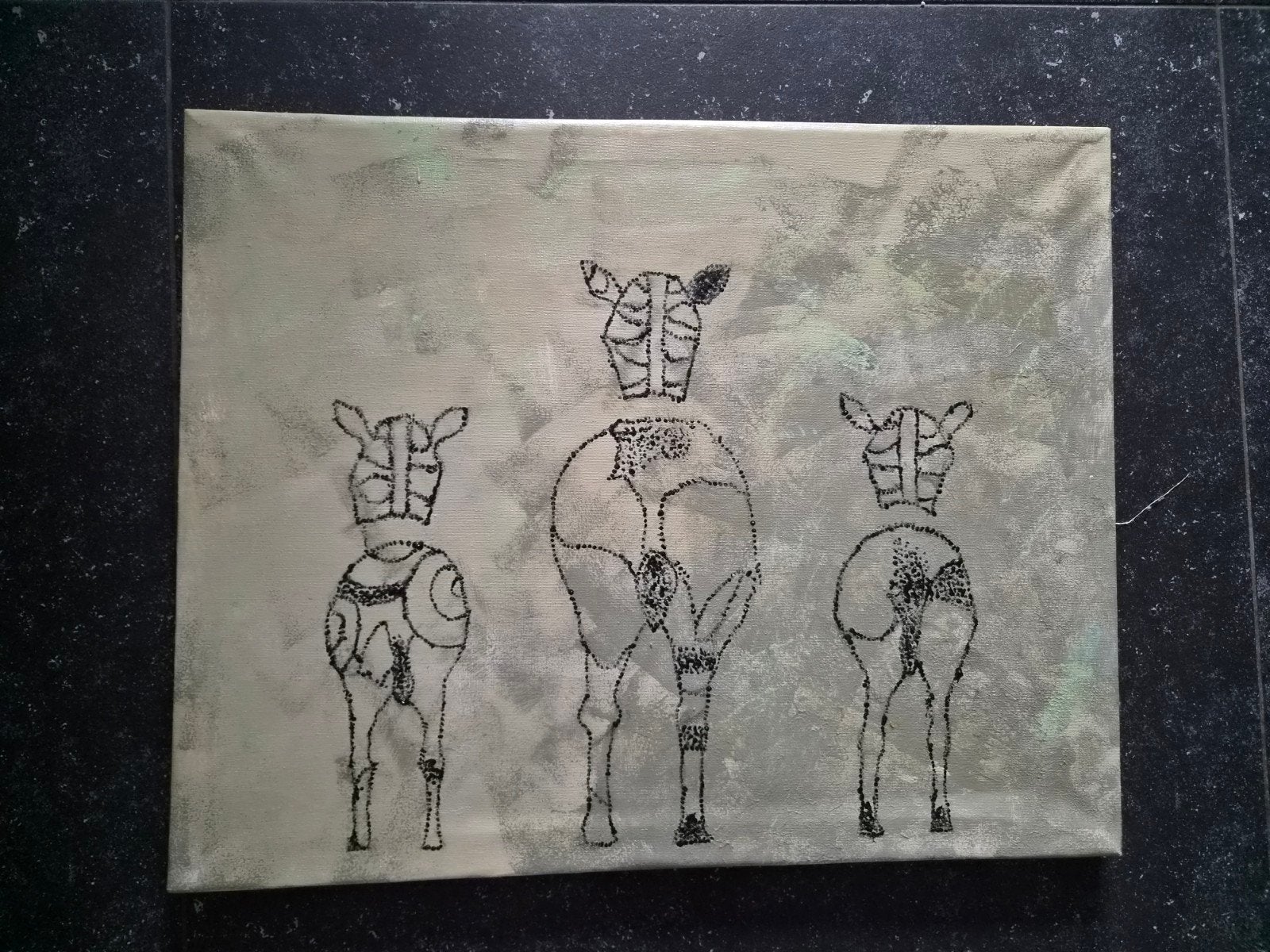 Uniek Zebra Canvas Schilderij, Ophalen of Verzenden