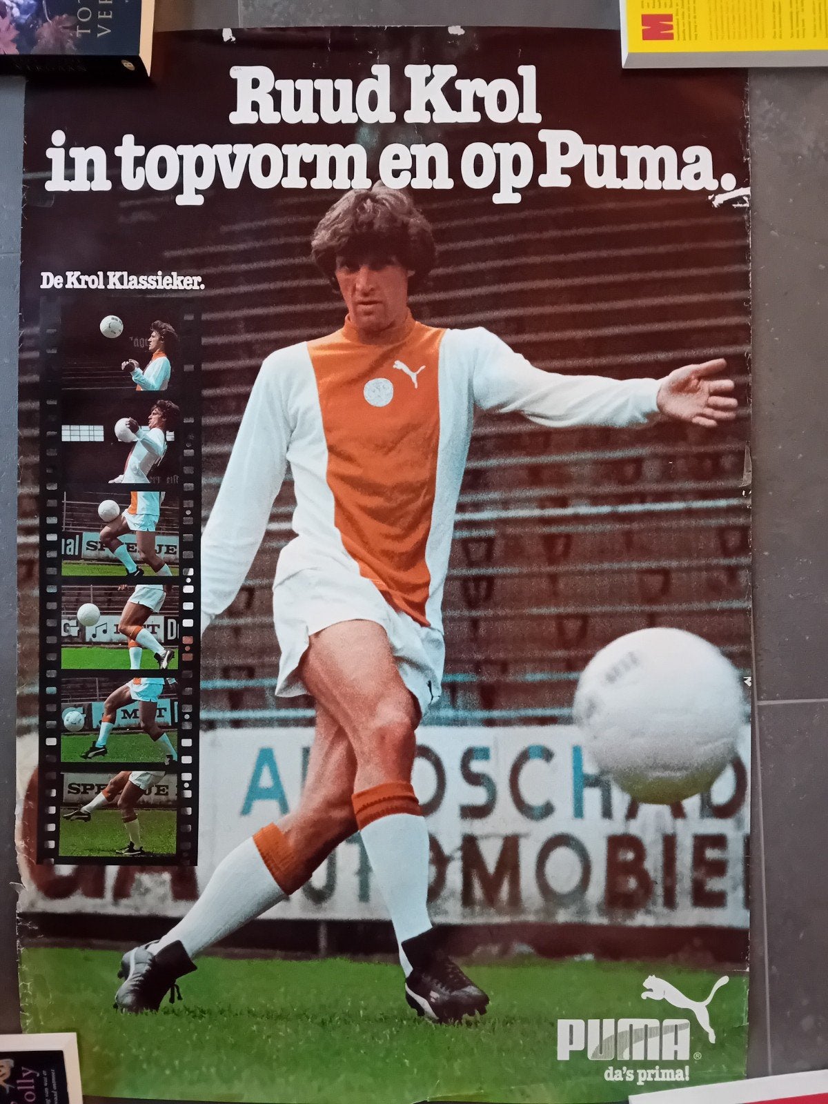 Mooie, grote poster Ruud Krol, Verzamelen, Ophalen of Verzenden, Ajax