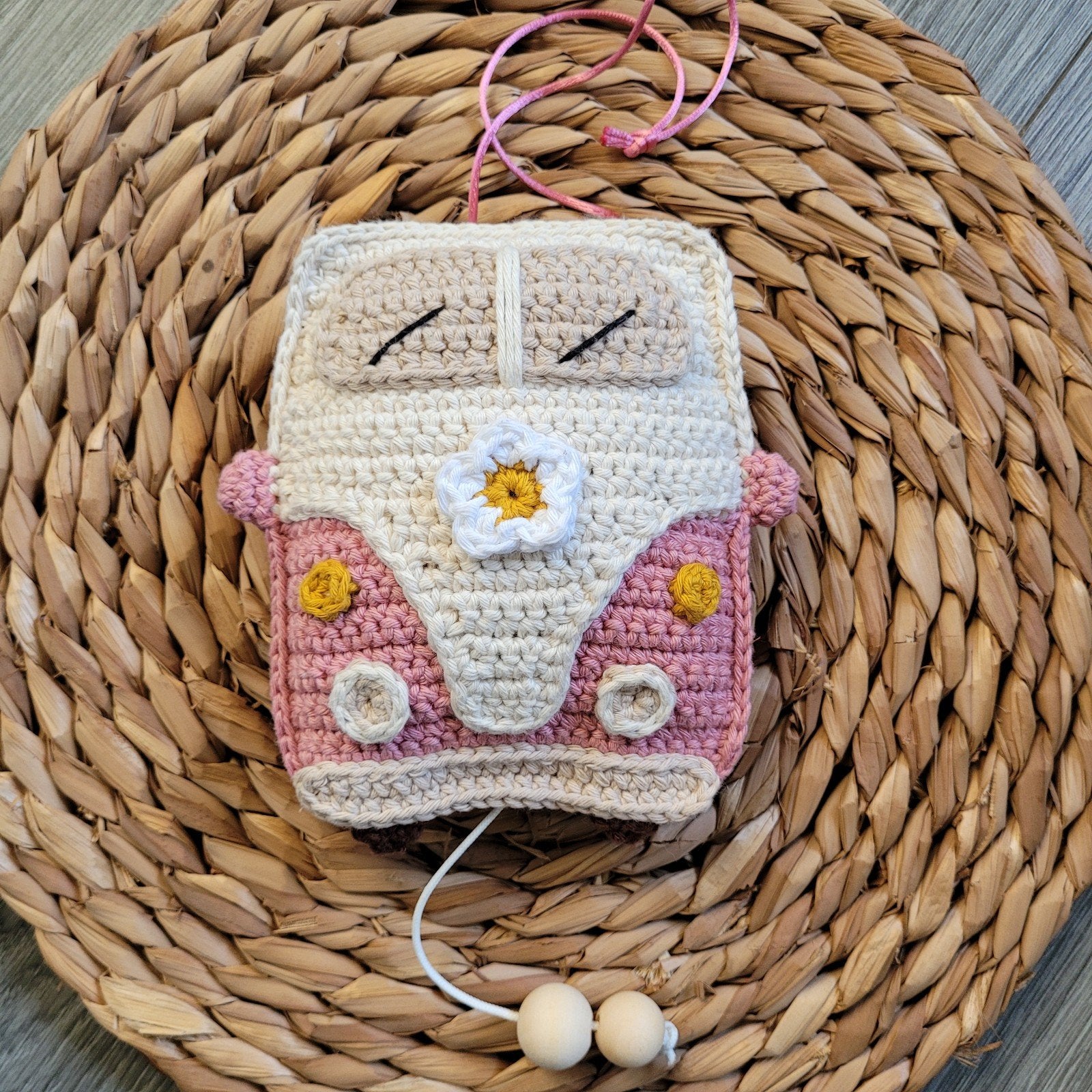 Gehaakte retro (volkswagen) busje met muziekje, Ophalen of Verzenden, Nieuw, Overige typen