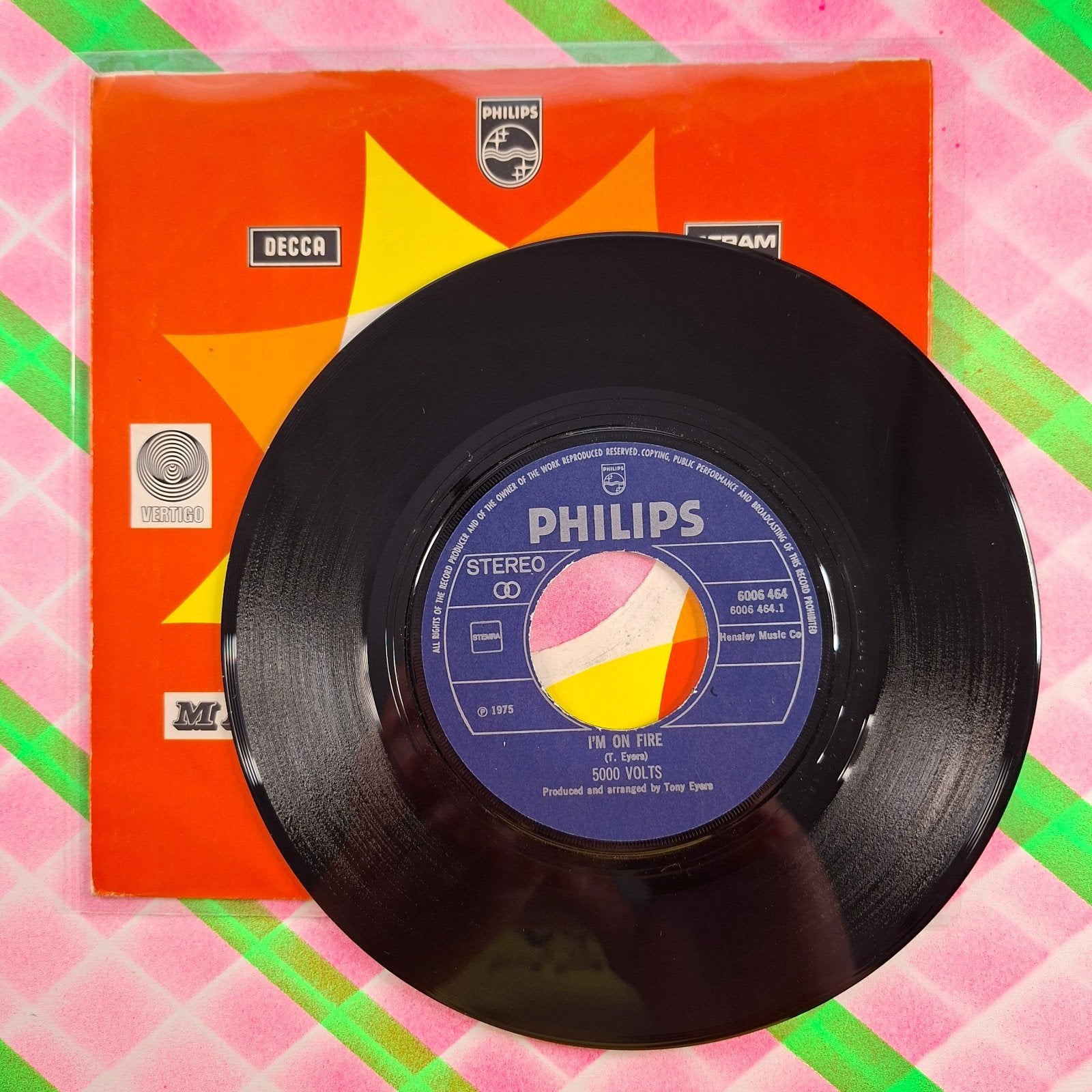 5000 Volts Im on fire single.                 Star45, Gebruikt, 7 inch, Single, 1970 - 1979