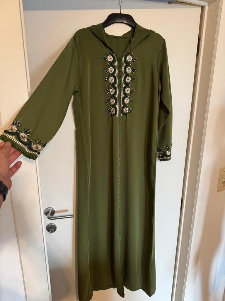 Djellaba dames, Ophalen, Zo goed als nieuw, Zwart, Boven de knie