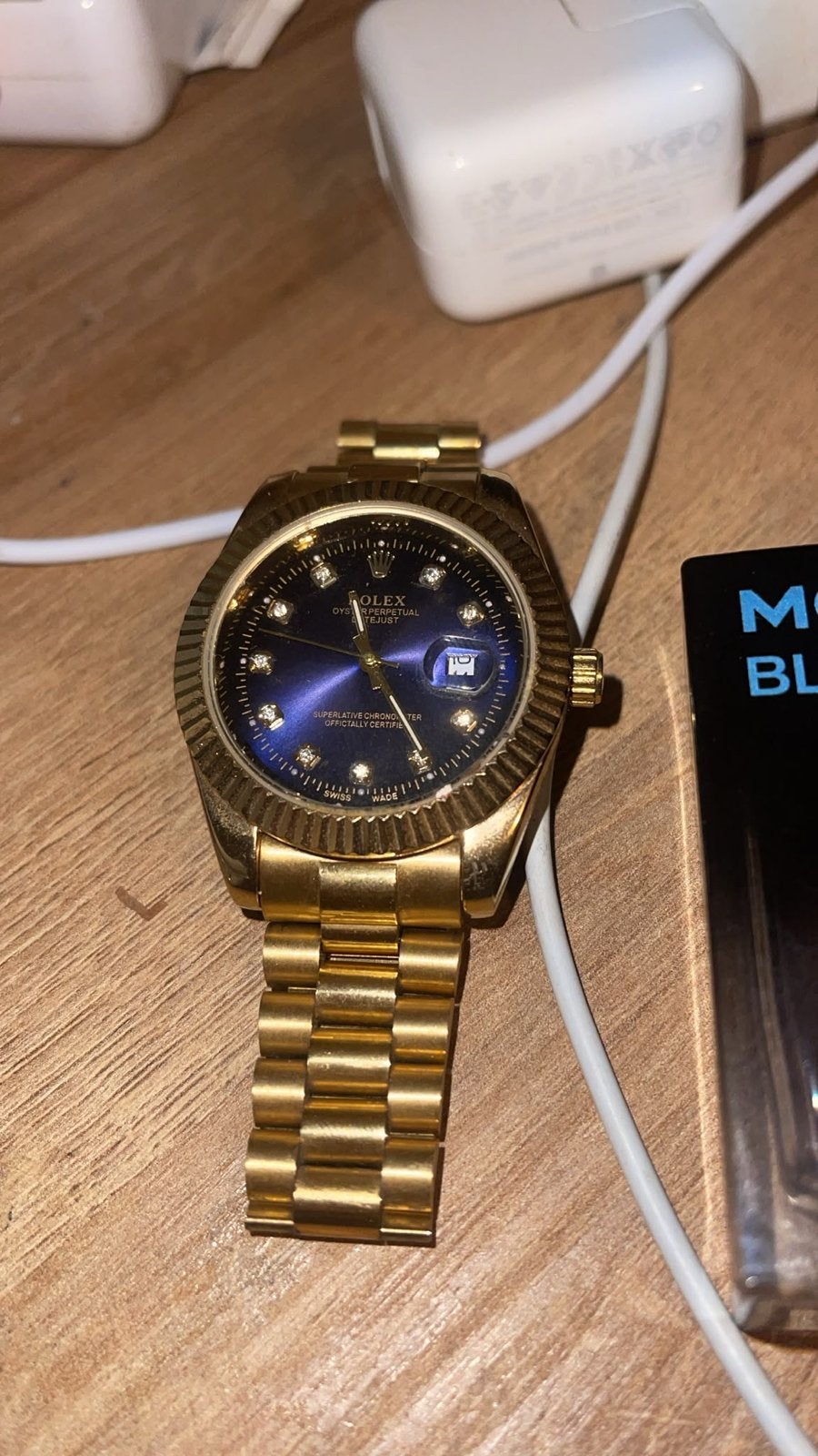Gouden Rolex Oyster Perpetual Datejust met diamanten, Rolex, Polshorloge, Ophalen of Verzenden, Zo goed als nieuw
