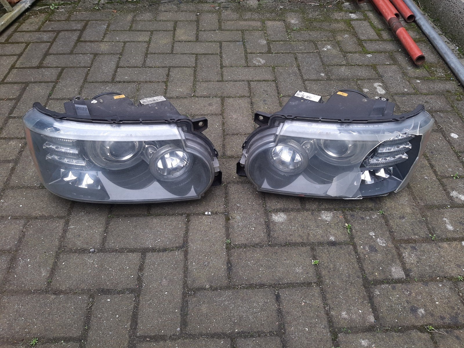 Range rover koplamp koplampen links rechts ah42 13w029-eb, Auto-onderdelen, Ophalen of Verzenden, Gebruikt, Land Rover