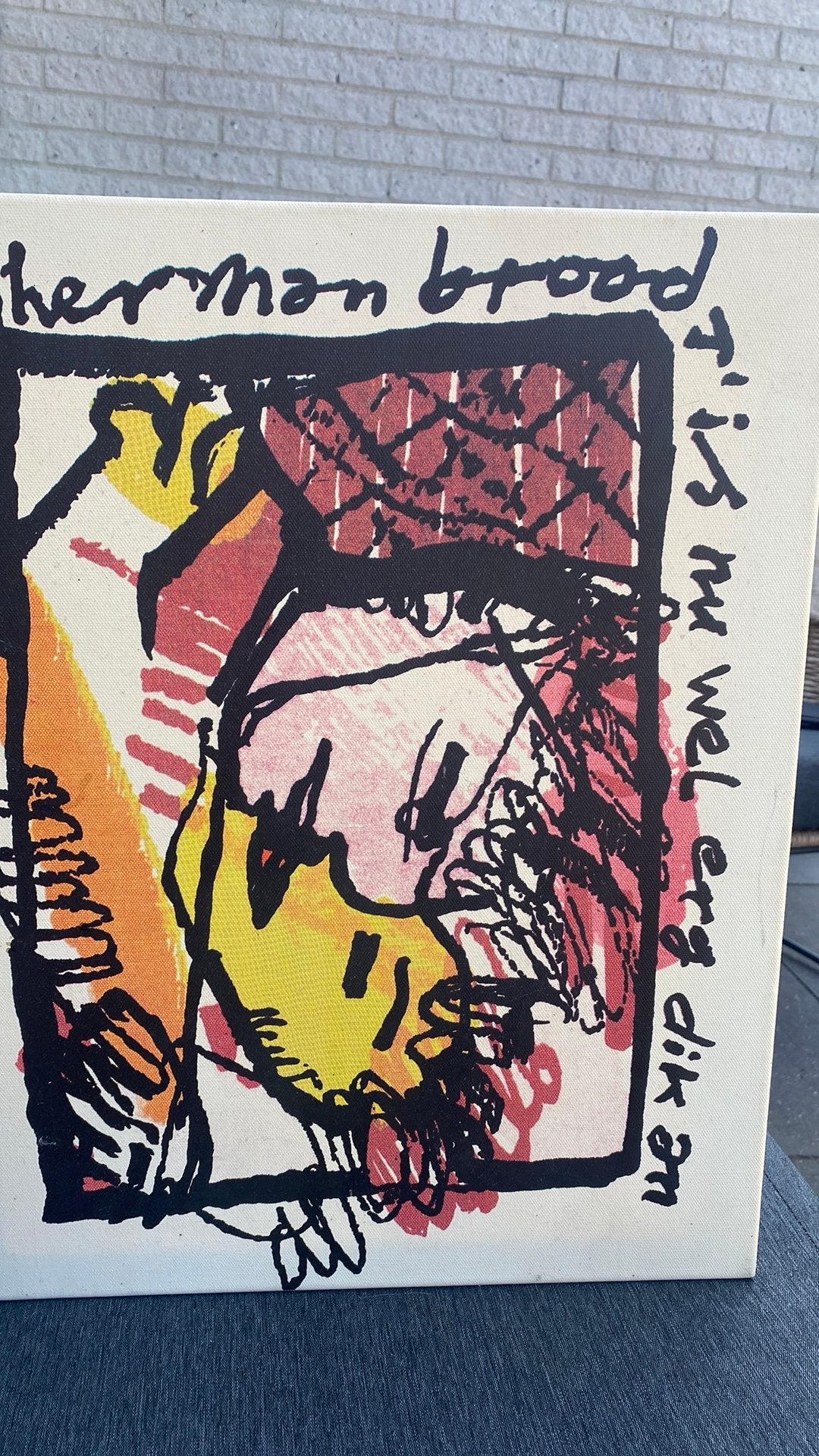 Herman brood zeefdruk op canvas, Ophalen