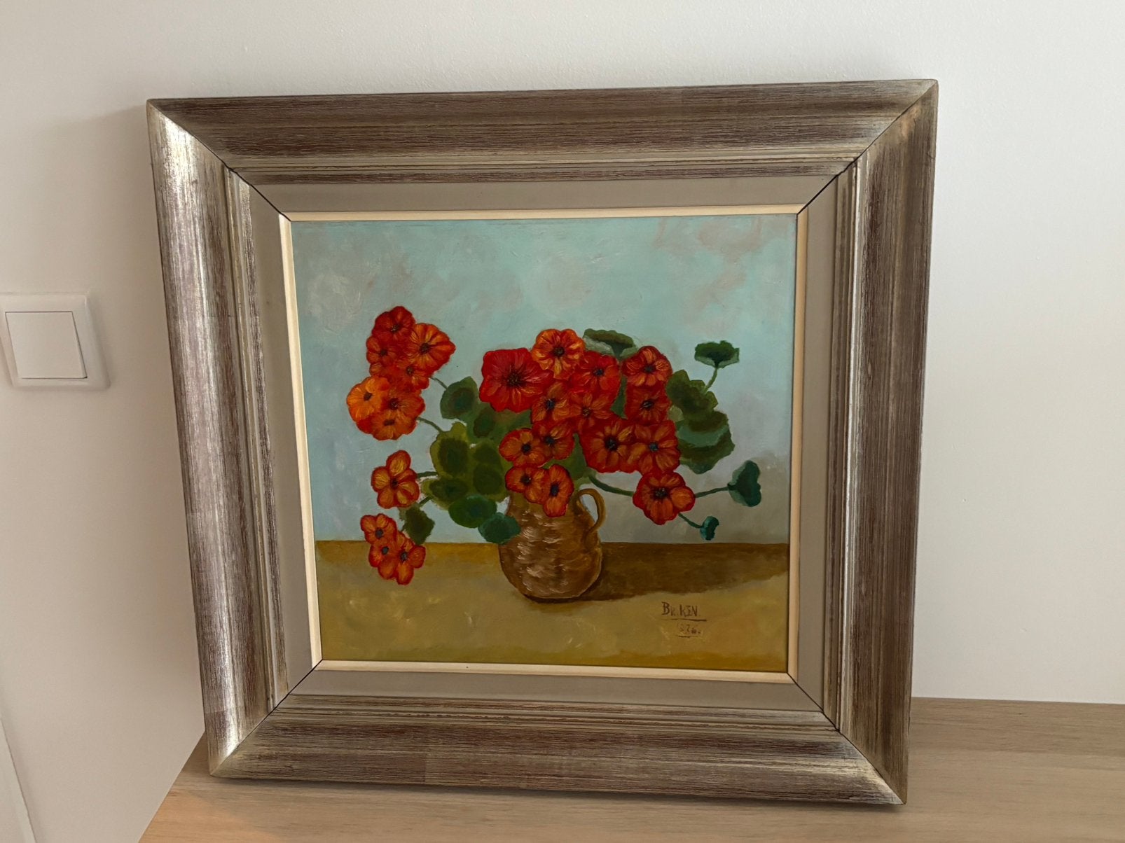 Mooi bloemenschilderij, Ophalen of Verzenden