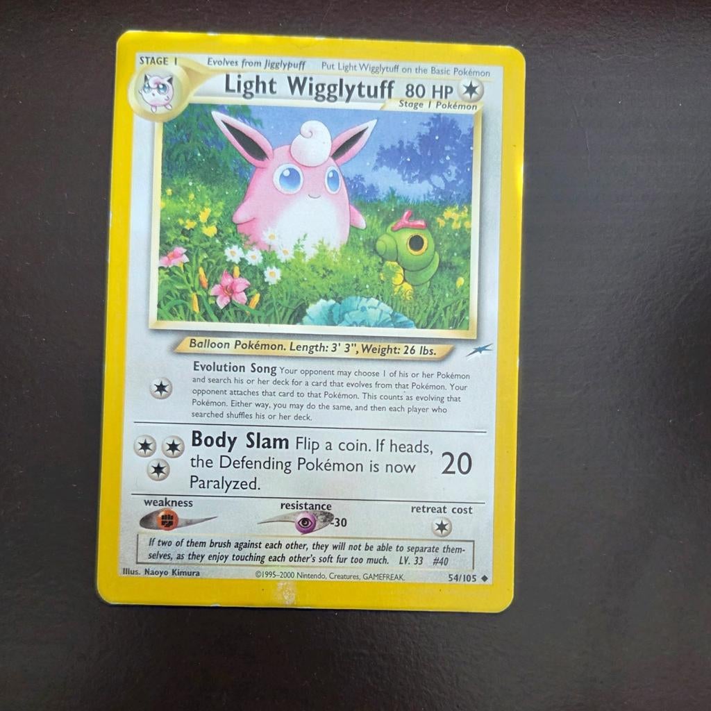 Light Wigglytuff 54/105 Uncommon Neo Destiny, Hobby en Vrije tijd, Verzamelkaartspellen | Pokémon, Ophalen of Verzenden, Gebruikt