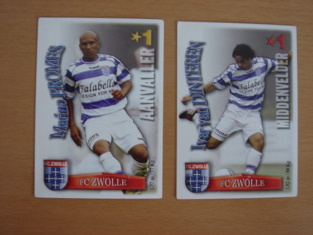 PEC Zwolle  All Stars kaarten 2003 -2004, Verzamelen, Sportartikelen en Voetbal, Ophalen of Verzenden, Gebruikt, Overige binnenlandse clubs