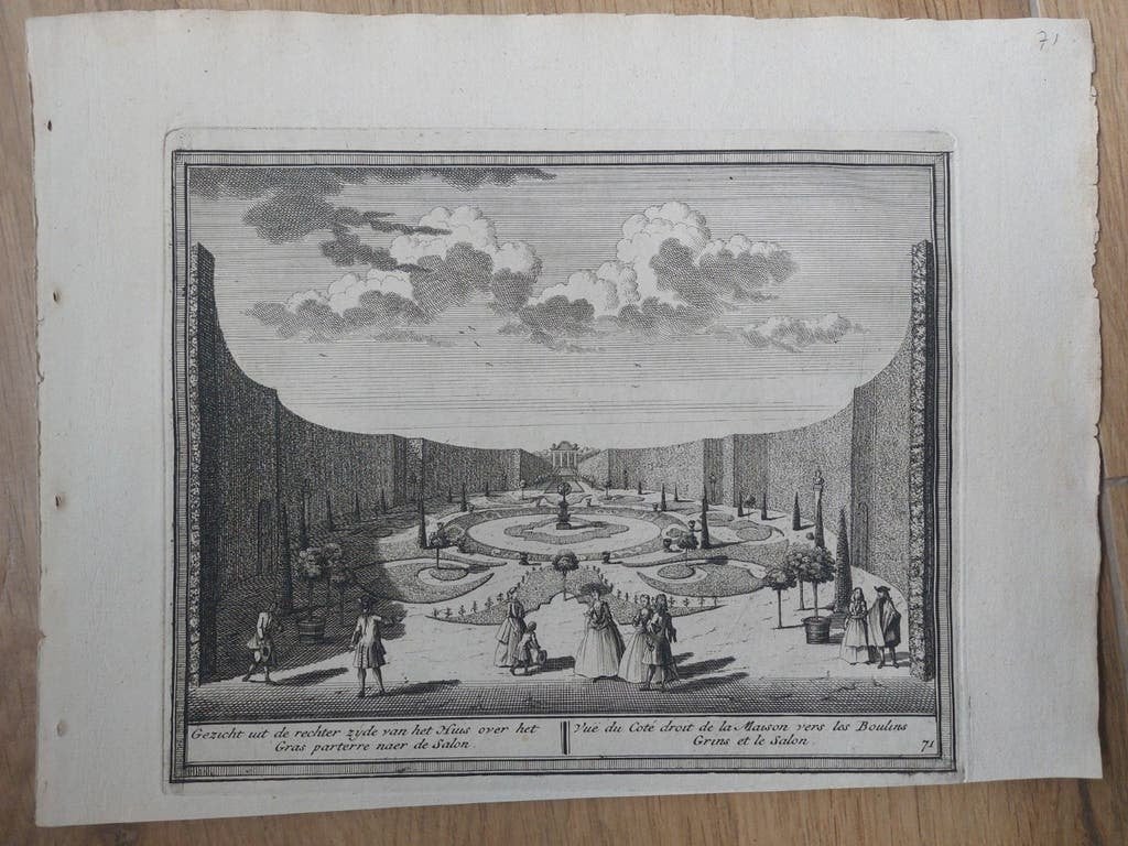 71 Velzerhooft Gras parterre te Velsen Santpoort Noord, Stadsgezicht, 17 cm, Blanco verso, Ophalen of Verzenden
