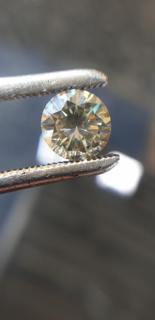 1,27 ct rond cut Moissanite diamant VVS1, Sieraden, Tassen en Uiterlijk, Edelstenen, Ophalen of Verzenden, Nieuw