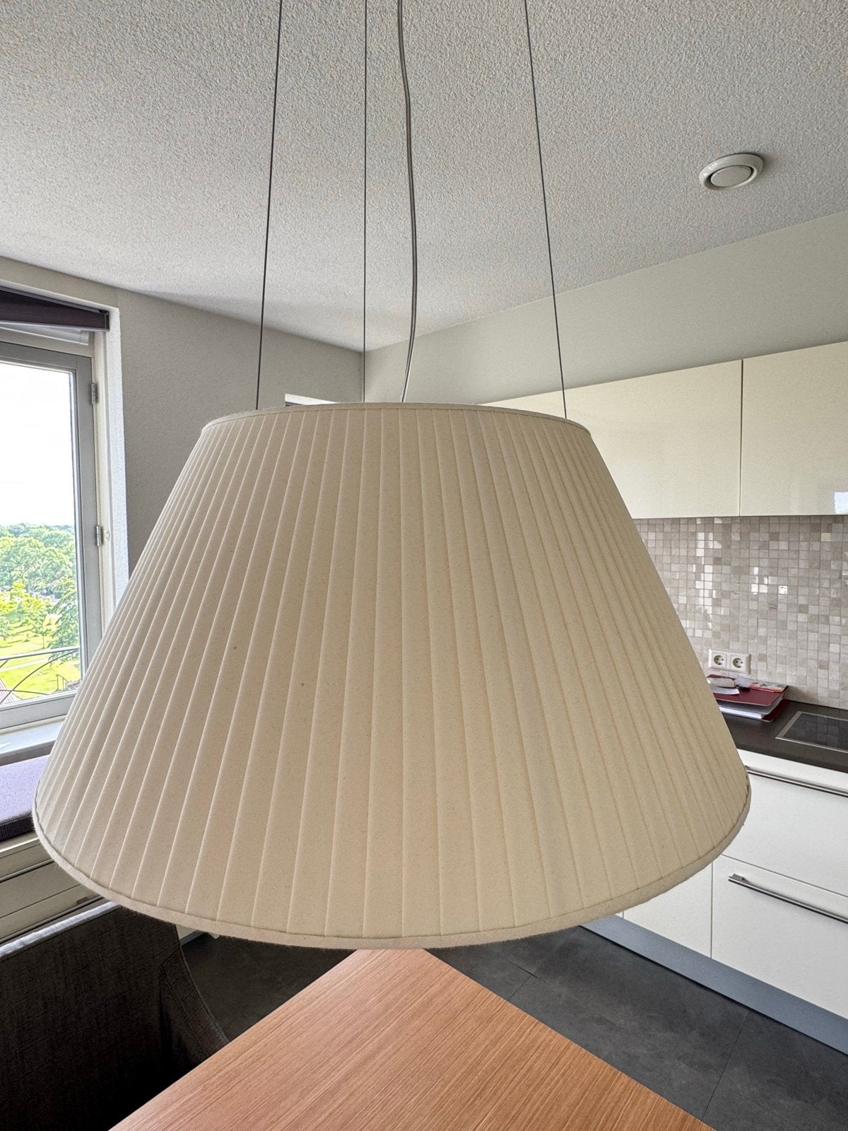 2x Flos Romeo Soft S2 hanglampen - Philippe Starck - Ø 50cm, Ophalen, Gebruikt