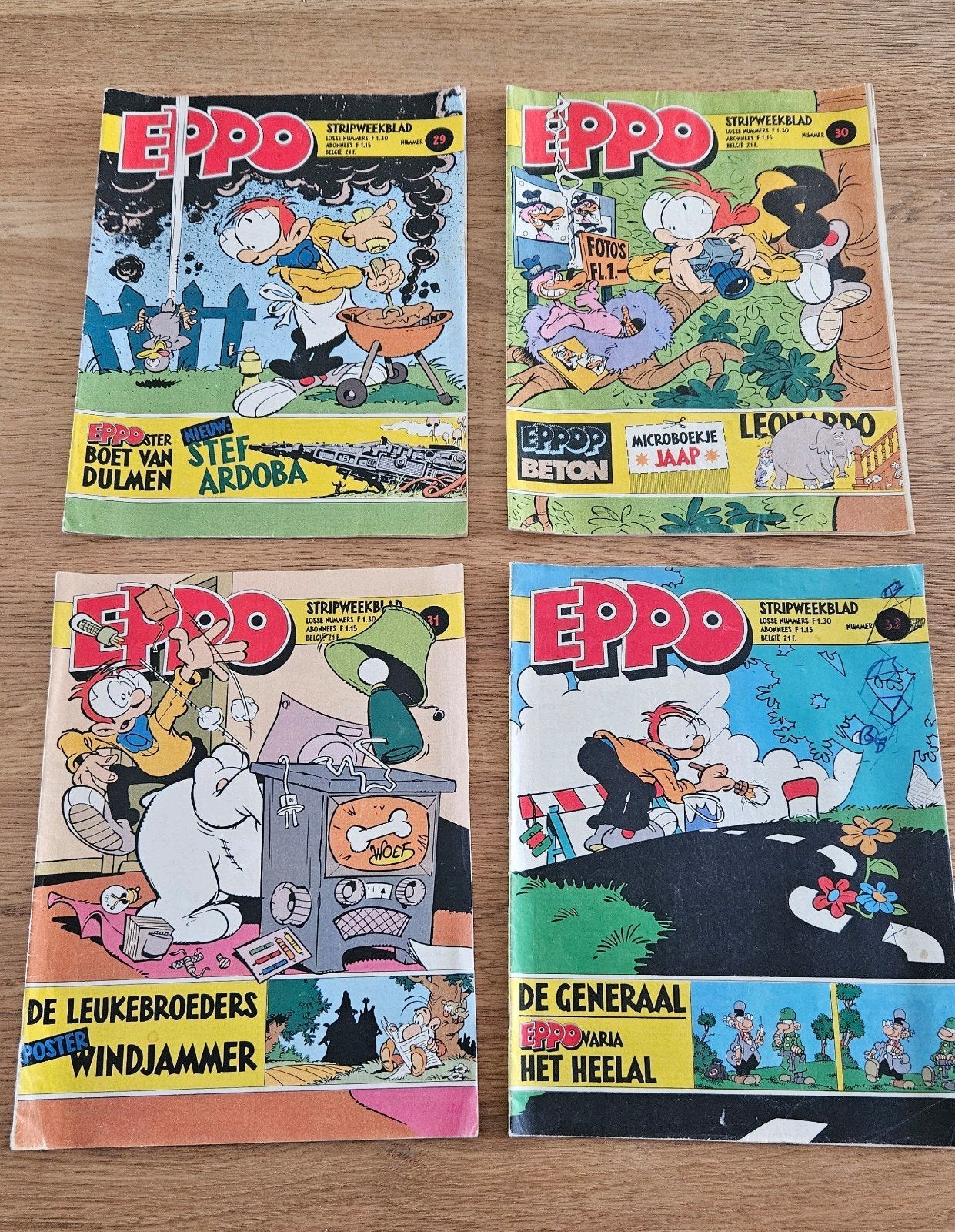 Eppo Stripweekblad 1980 | 4 oude strips | nrs. 29, 30, 31,33, Boeken, Meerdere stripboeken, Ophalen of Verzenden, Gelezen
