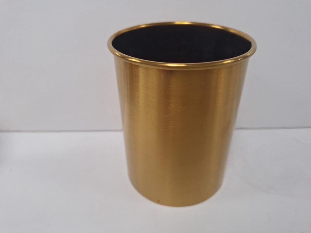 Nieuwe messing afval bak, Ophalen of Verzenden, Rond, Minder dan 25 cm, Minder dan 40 cm