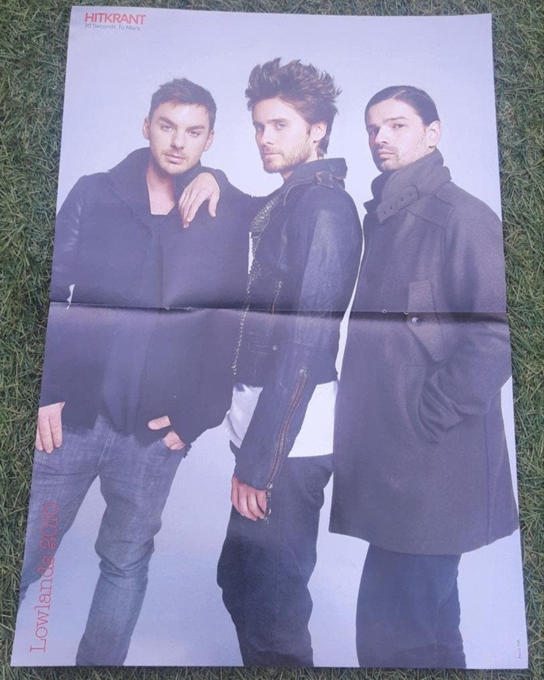 Poster 2x A4 Hitkrant 2010 30 Seconds to Mars Lowlands, Verzamelen, Ophalen of Verzenden, Gebruikt, A1 t/m A3, Muziek