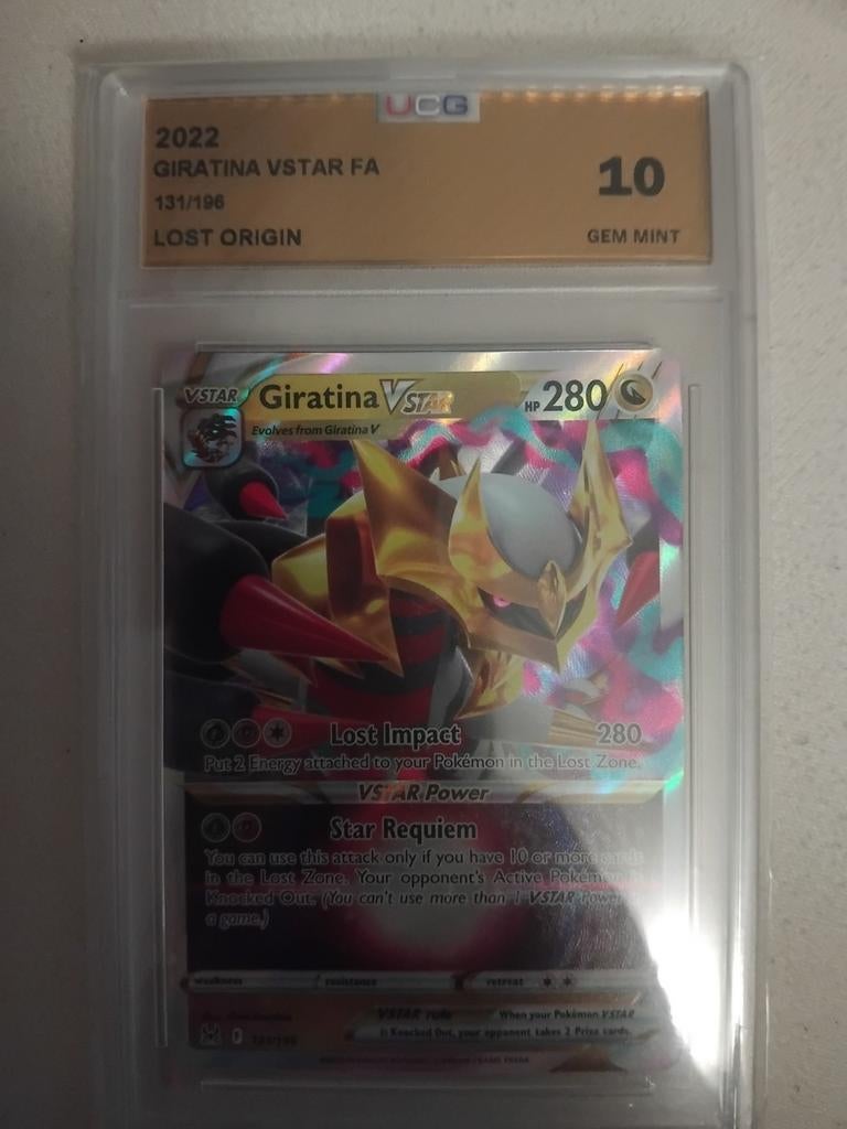 Giratina VSTAR FA 131/196 Lost Origin UCG 10 Gem Mint, Ophalen of Verzenden, Nieuw, Losse kaart, Foil