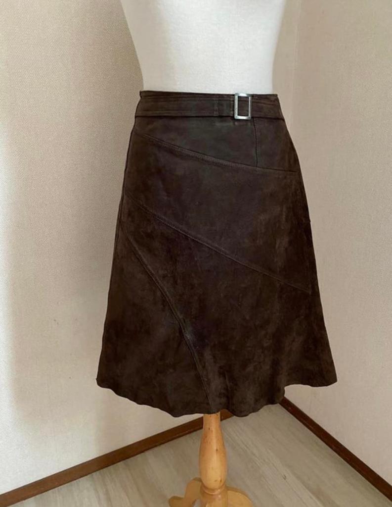 Bruine suède rok van Intown, maat 42, Bruin, Maat 42/44 (L), Ophalen of Verzenden, Zo goed als nieuw