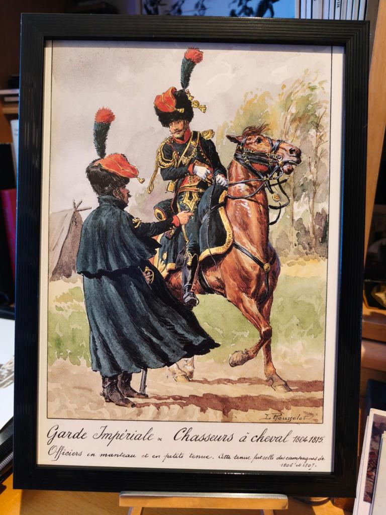 3 Prenten Napoleon's Grande Armee - Ingelijst 24x30 cm, Ophalen of Verzenden