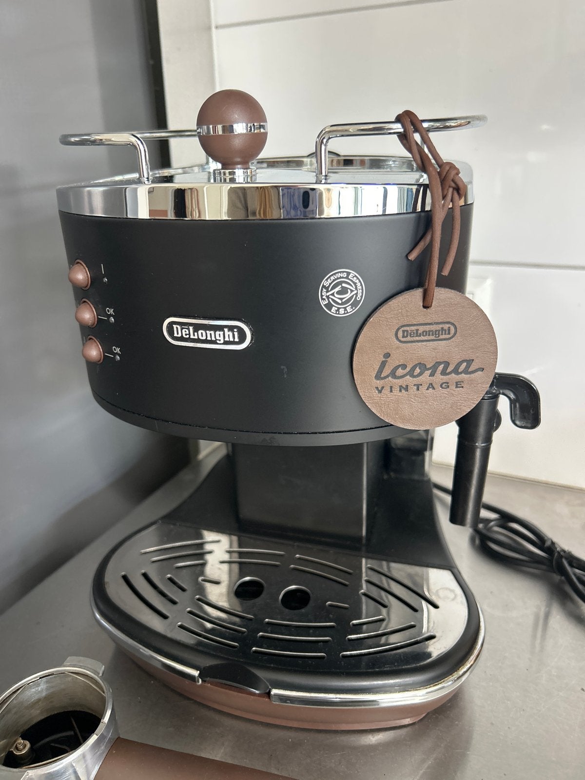 De'Longhi Icona Vintage Espressomachine, Witgoed en Apparatuur, Espresso apparaat, Gemalen koffie, Zo goed als nieuw, 1 kopje