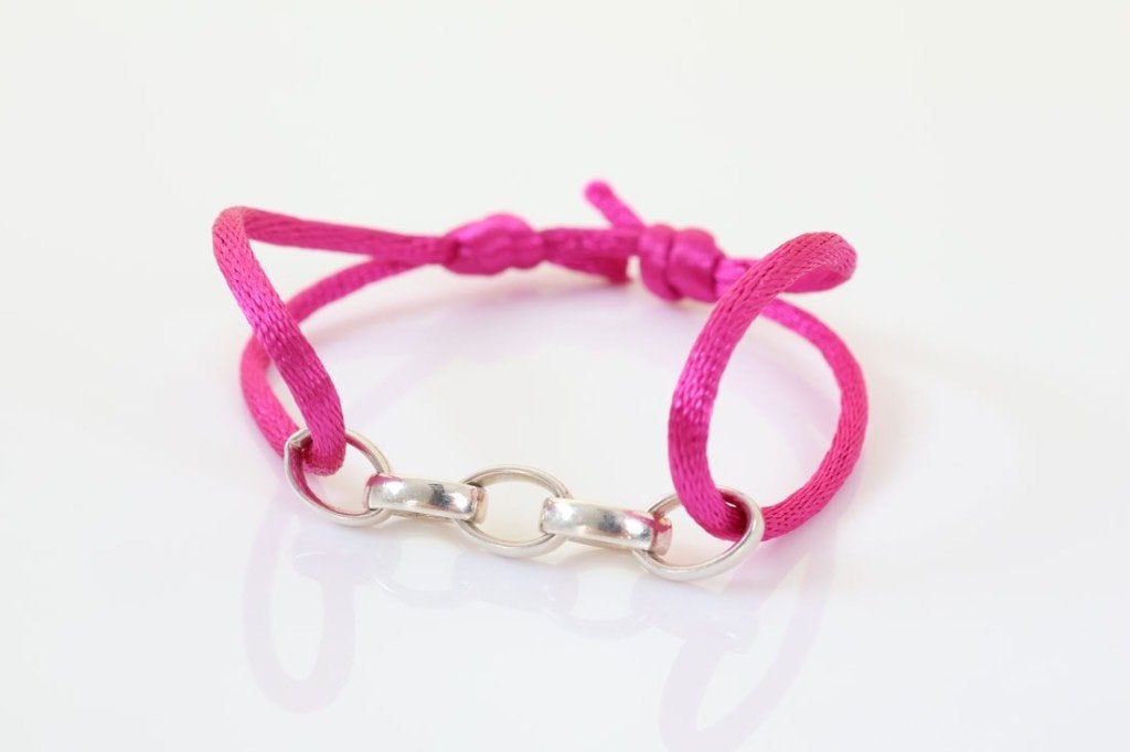 Satijnkoord Armband 925 Zilver, Ophalen of Verzenden, Nieuw, Zilver, Zilver