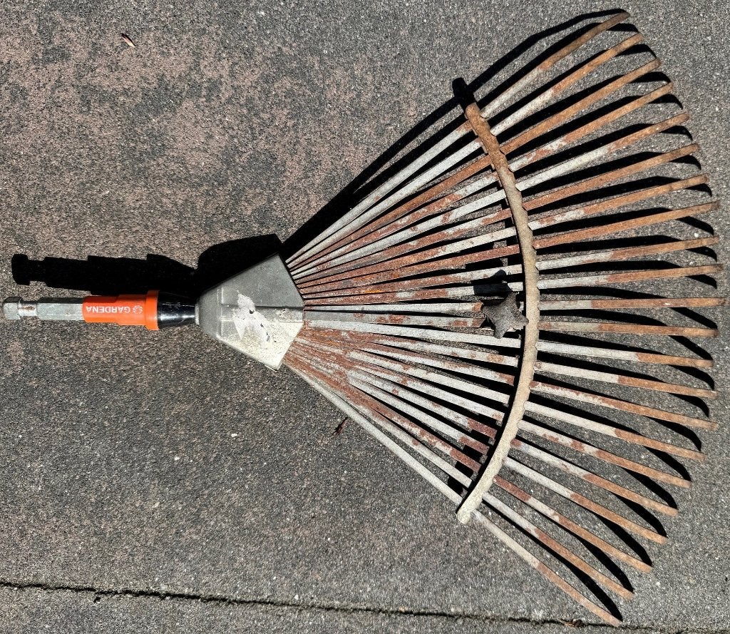 Gardena combisystem bladhark verstelbaar, Ophalen of Verzenden, Gebruikt, Hark, Gardena