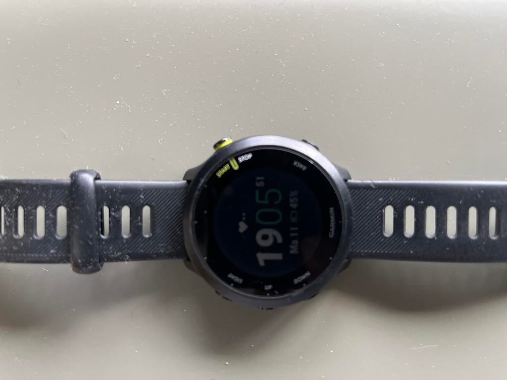 Garmin Forerunner 55 GPS Hardloophorloge - Zwart, Gebruikt, Zwart, IOS, Ophalen of Verzenden