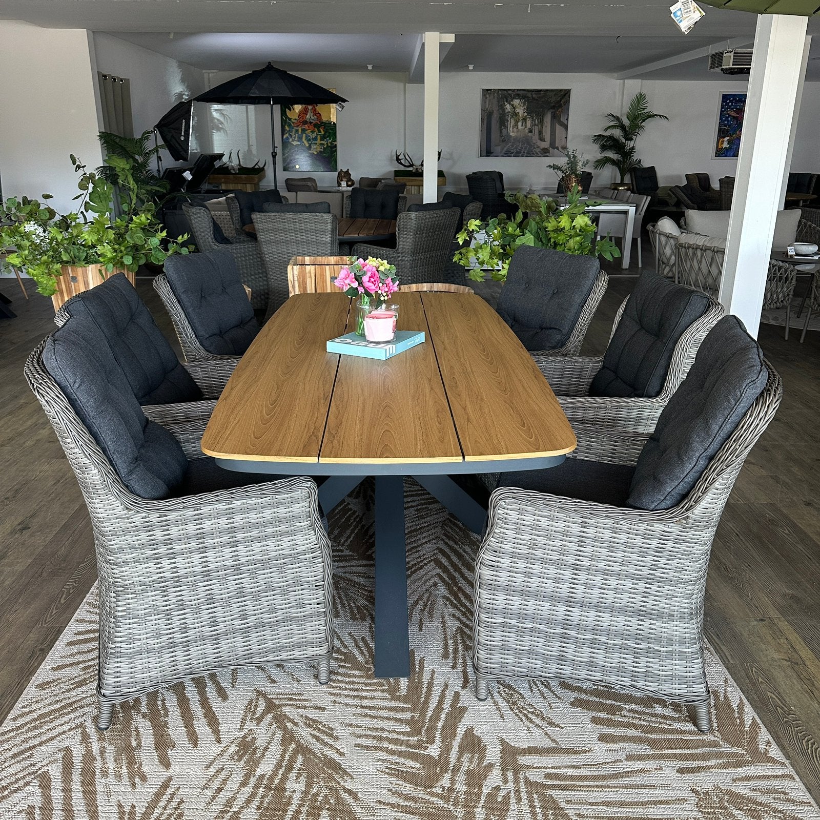 Luxe Tuinset 6 Personen – Nieuwe Tafel – Wicker Stoelen!, Tuin en Terras, Zenq, ., 6 zitplaatsen, Ophalen of Verzenden