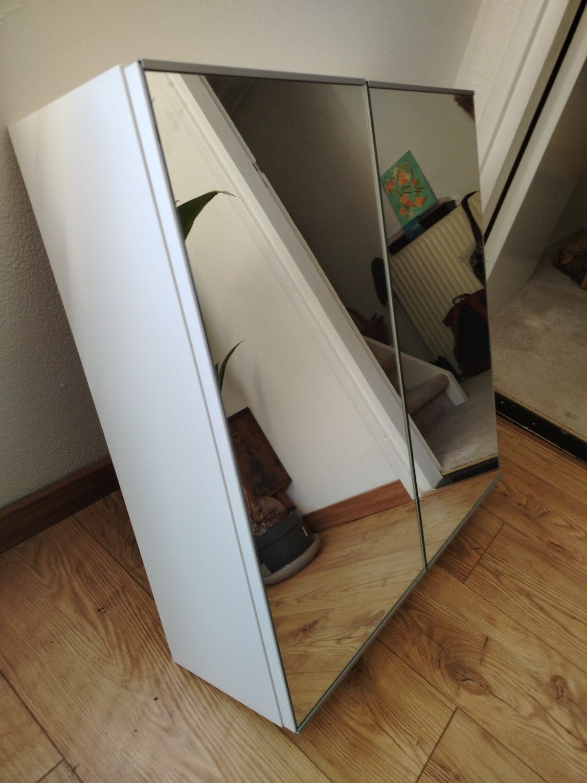 Ikea Lillången badkamerkastje met spiegeldeuren, Minder dan 25 cm, Minder dan 100 cm, Gebruikt, Spiegelkast
