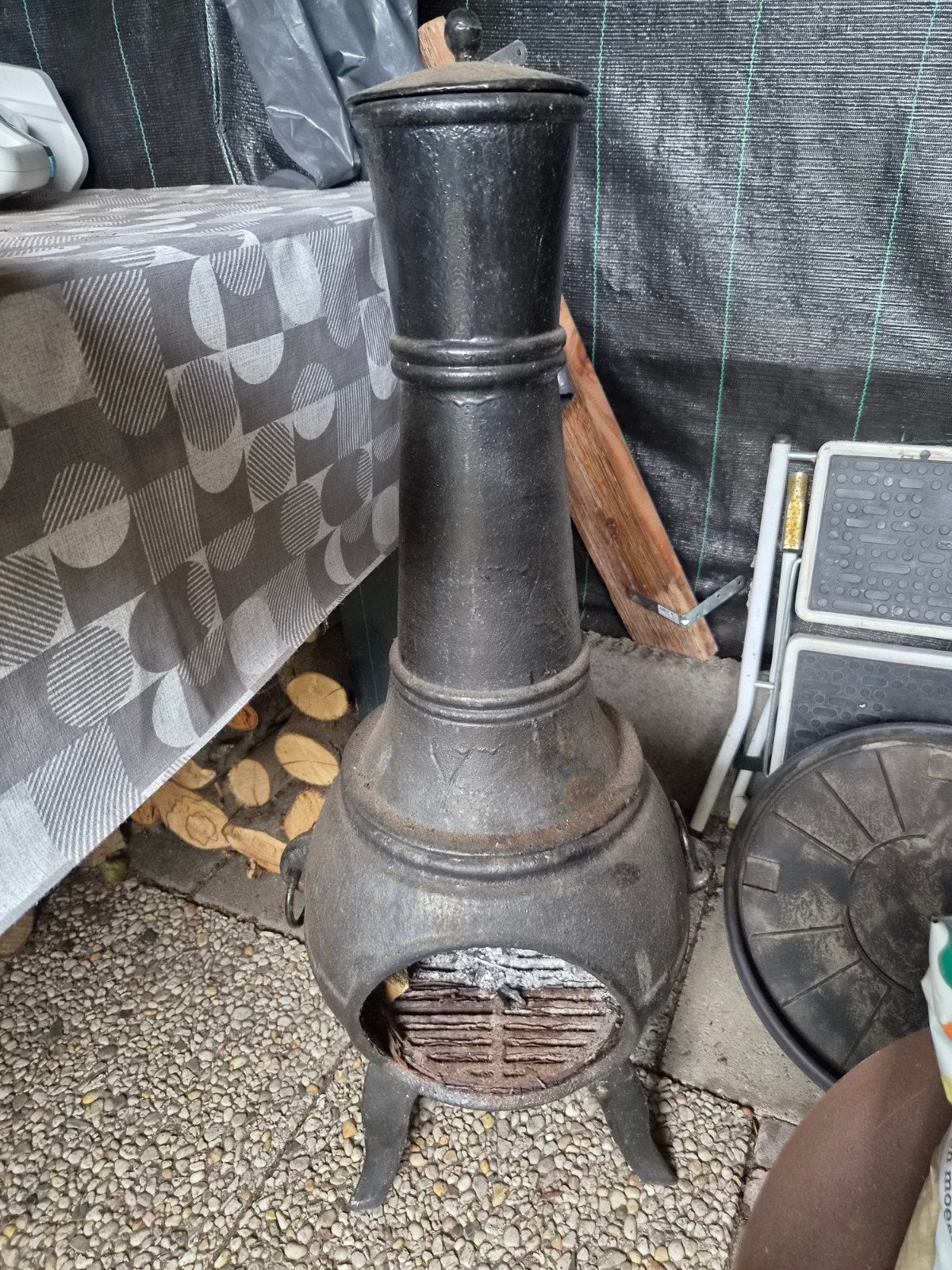 Gietijzeren Vuurkorf / Vuurton voor Tuin of Terras, Ophalen, Gebruikt, Vuurkorf