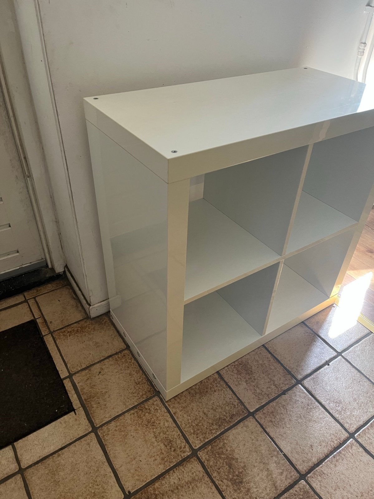 Witte IKEA Kallax Kast met 4 vakken, Met plank(en), Gebruikt, Minder dan 100 cm, 25 tot 50 cm