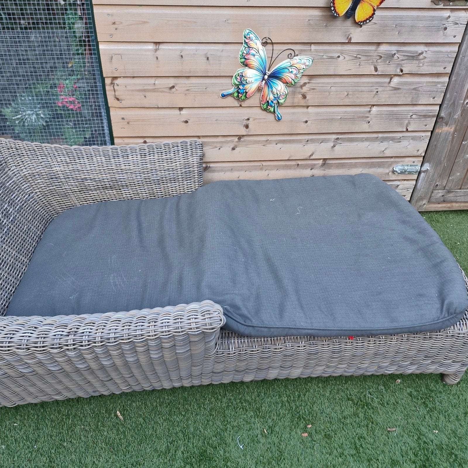 4 Seasons Wicker Ligbed - Zeer goed onderhouden, Tuin en Terras, Ligbedden, Ophalen, Zo goed als nieuw, Wicker, Verrijdbaar
