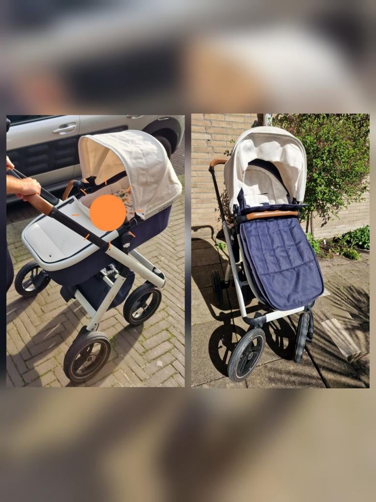 Dubatti kinderwagen met reiswieg en kinderzitje, Overige merken, Gebruikt, Verstelbare duwstang, Ophalen of Verzenden