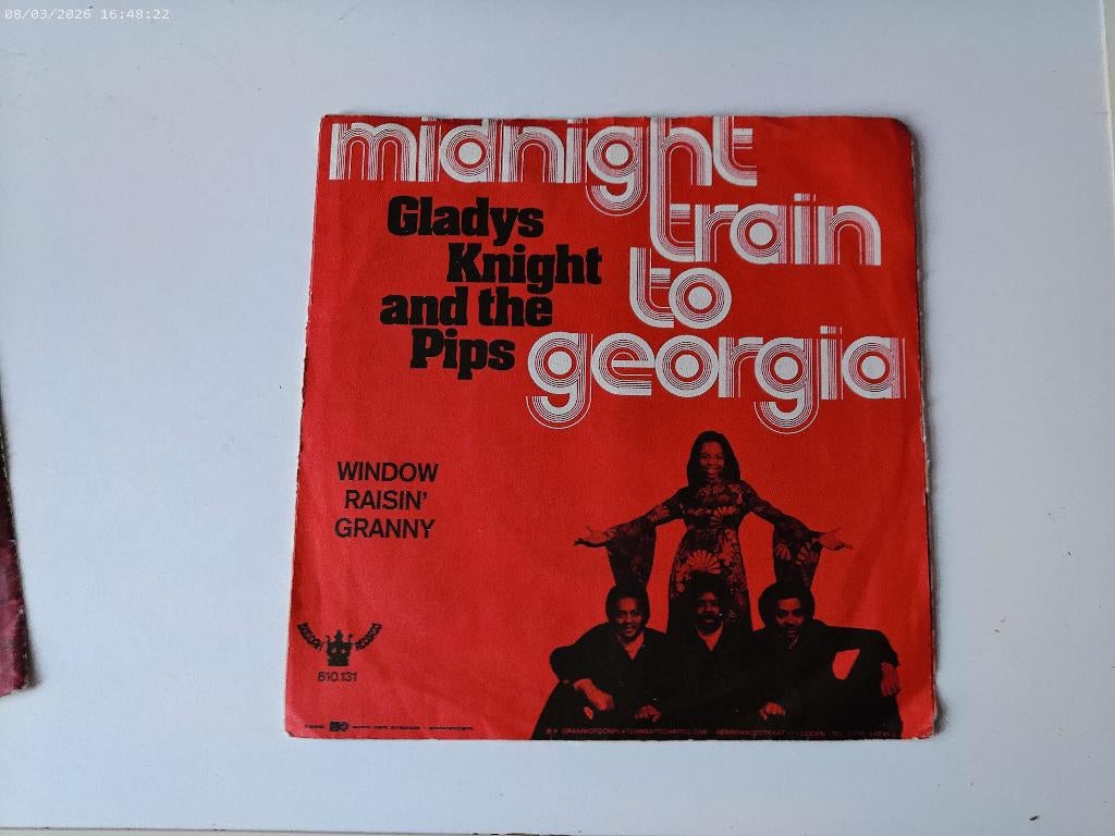 Gladys Knight & The Pips - Midnight train to Georgia, Cd's en Dvd's, Vinyl Singles, Gebruikt, 7 inch, Single, Ophalen of Verzenden