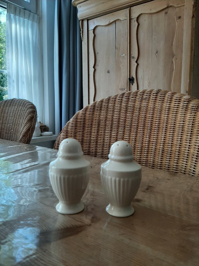 WEDGWOOD EDME - PEPER & ZOUTSTEL, Klassiek, Overige typen, Ophalen of Verzenden, Zo goed als nieuw