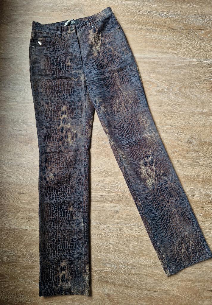Spijkerbroek met velourse opdruk van Zerres ZGAN Maat 38, Kleding | Dames, Spijkerbroeken en Jeans, Blauw, Ophalen of Verzenden