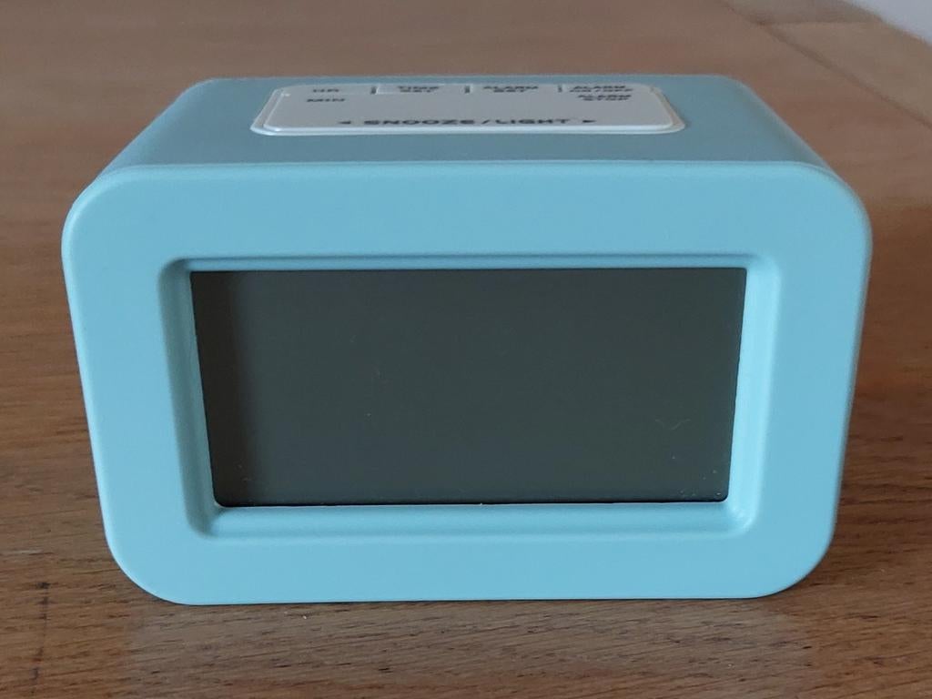 Blauwe digitale wekker, Ophalen, Zo goed als nieuw, Digitaal