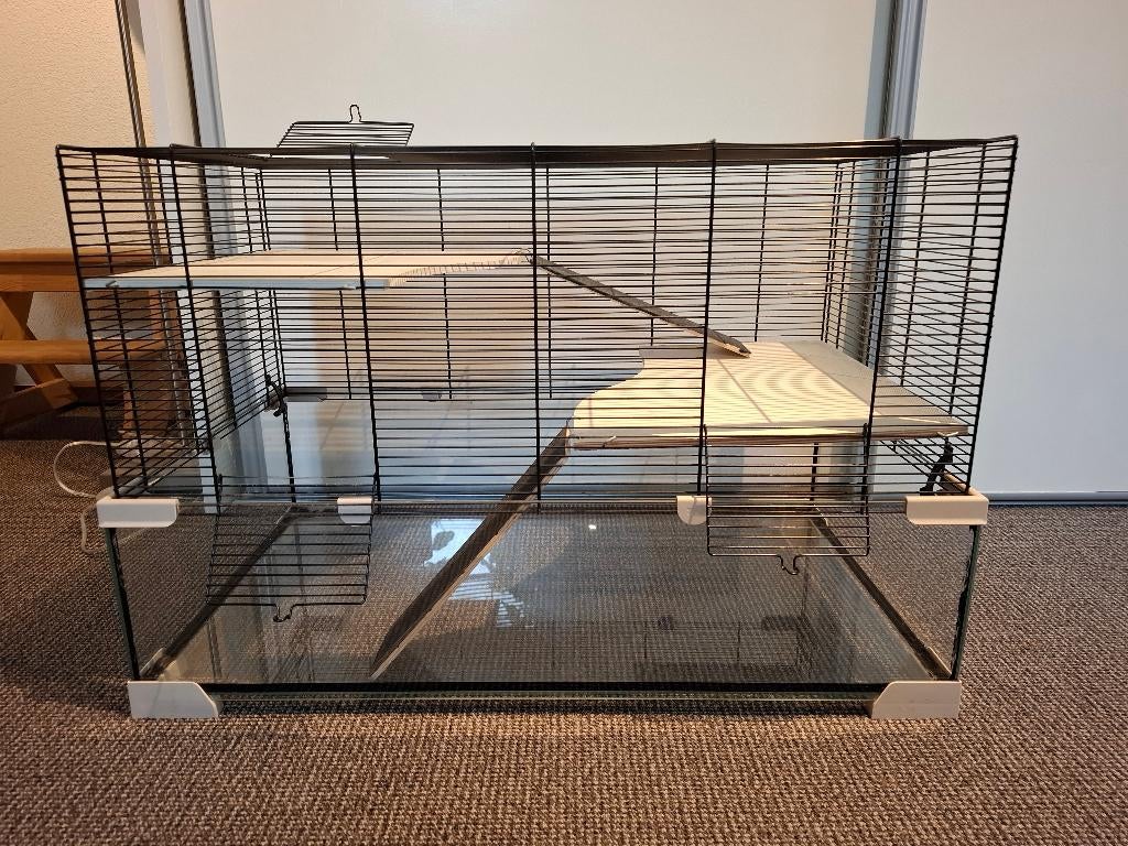 Hamsterkooi terrarium Ferplast  (80 x 45 x 20 cm), Kooi, Muis, Zo goed als nieuw, 75 tot 110 cm