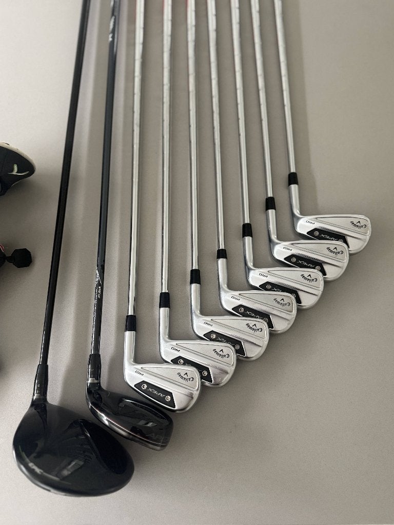 Callaway Apex Pro 2024 ijzerset 4-HY4 | X-stiff | +1 inch, Sport en Fitness, Golf, Ophalen of Verzenden, Zo goed als nieuw, Set