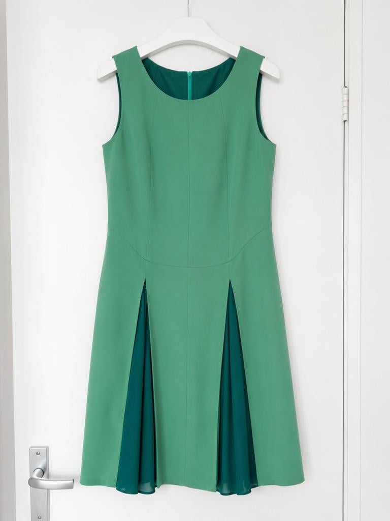 Pennyblack Groene Jurk met Plooien, Maat 38/40 (M), Ophalen of Verzenden, Zo goed als nieuw, Knielengte