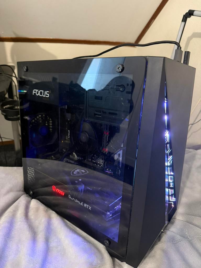 Complete Gaming PC + 2 Monitoren RTX 3060Ti, Computers en Software, Desktop Pc's, Zo goed als nieuw, Gaming, Ophalen of Verzenden