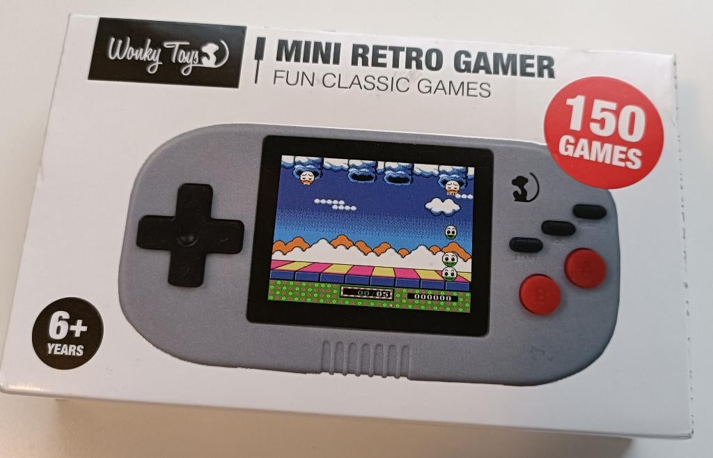 Handheld LCD Mini Retro Gamer Fun Classic Games van Wonky, Spelcomputers en Games, Games | Pc, Nieuw, 1 speler, Vanaf 3 jaar, Ophalen of Verzenden