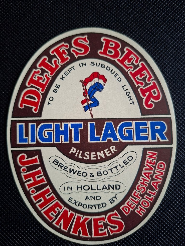 oud bieretiket brouwerij Phoenix Henkes Delfshaven, Verzamelen, Verzenden, Overige typen, Overige merken