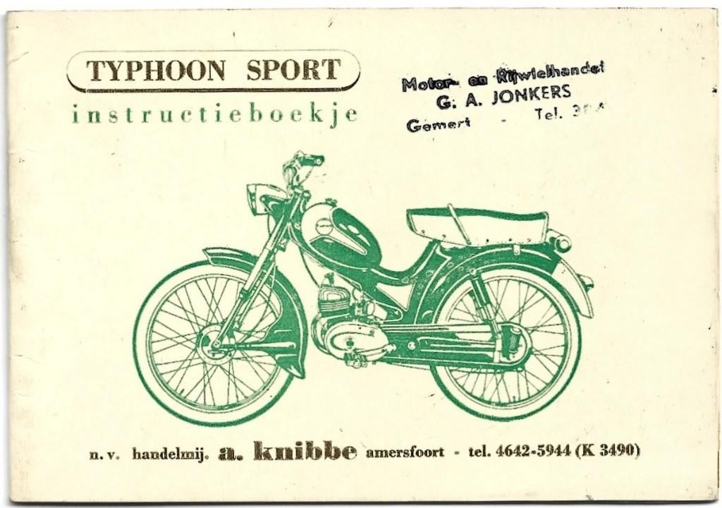 Typhoon Sport instructieboek handleiding bromfiets (015v), Ophalen of Verzenden, Zo goed als nieuw