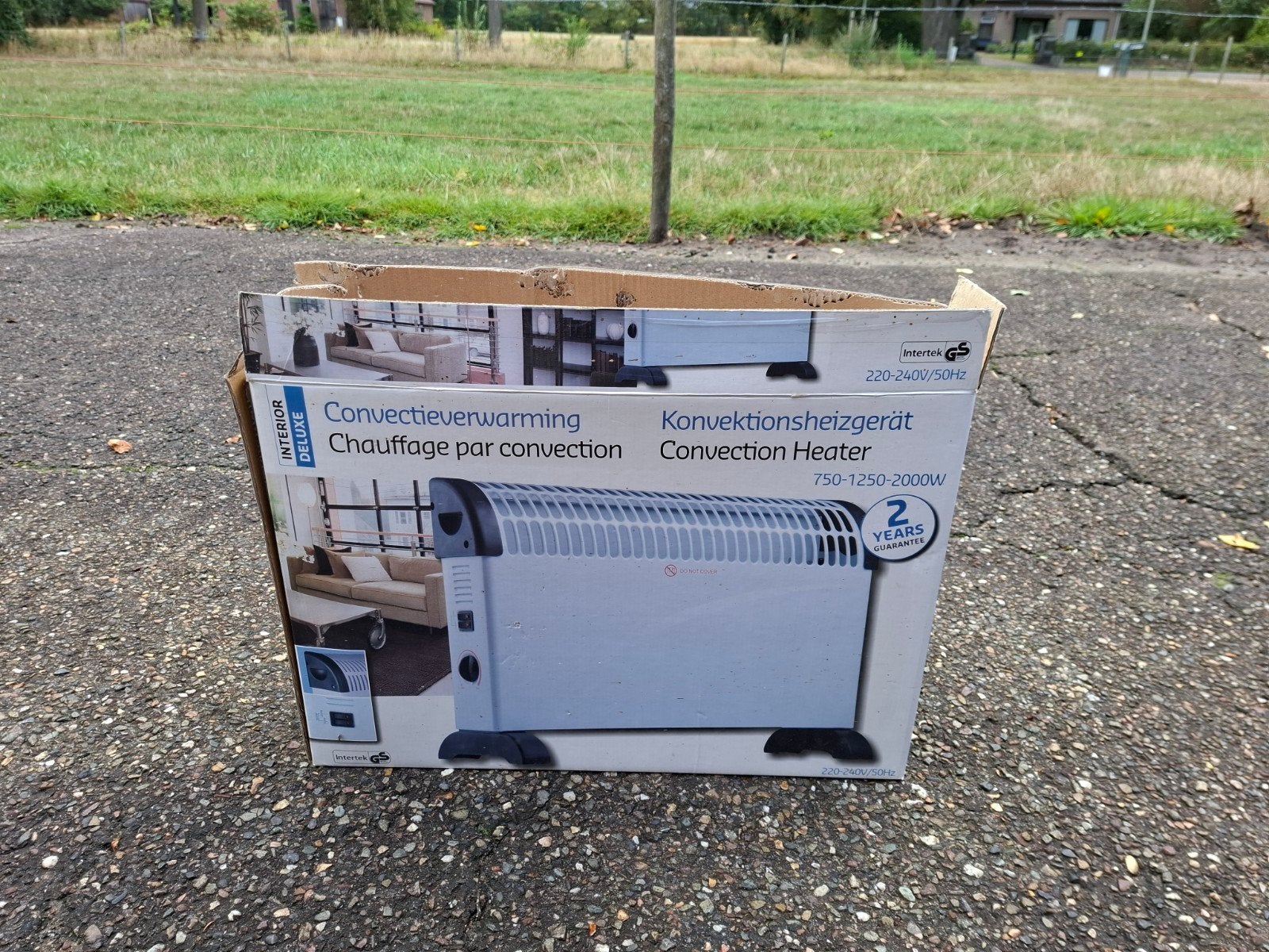 Convectieverwarming Convection Heater 750-2000W, Ophalen
